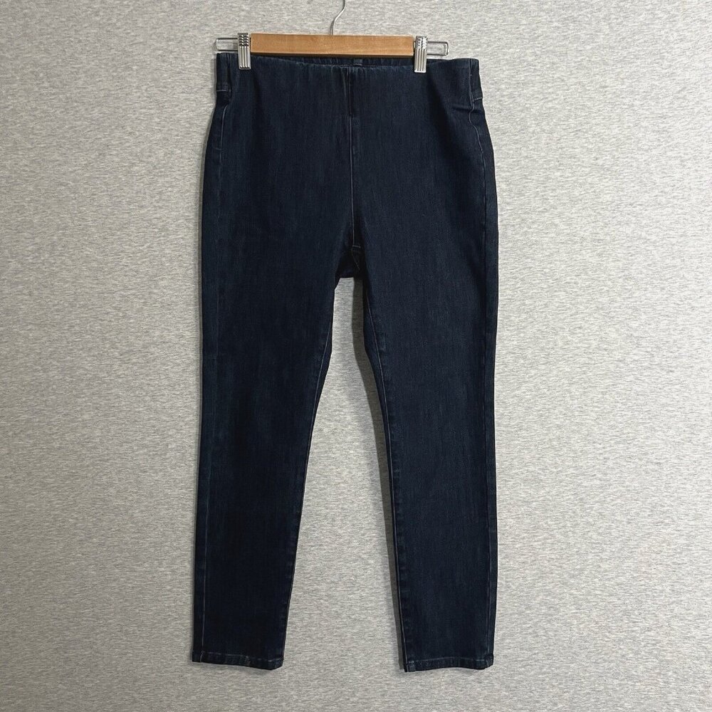 Soft Surroundings Pull On Jeans Womens Small Petite Blue Skinny Jeggings Stretch